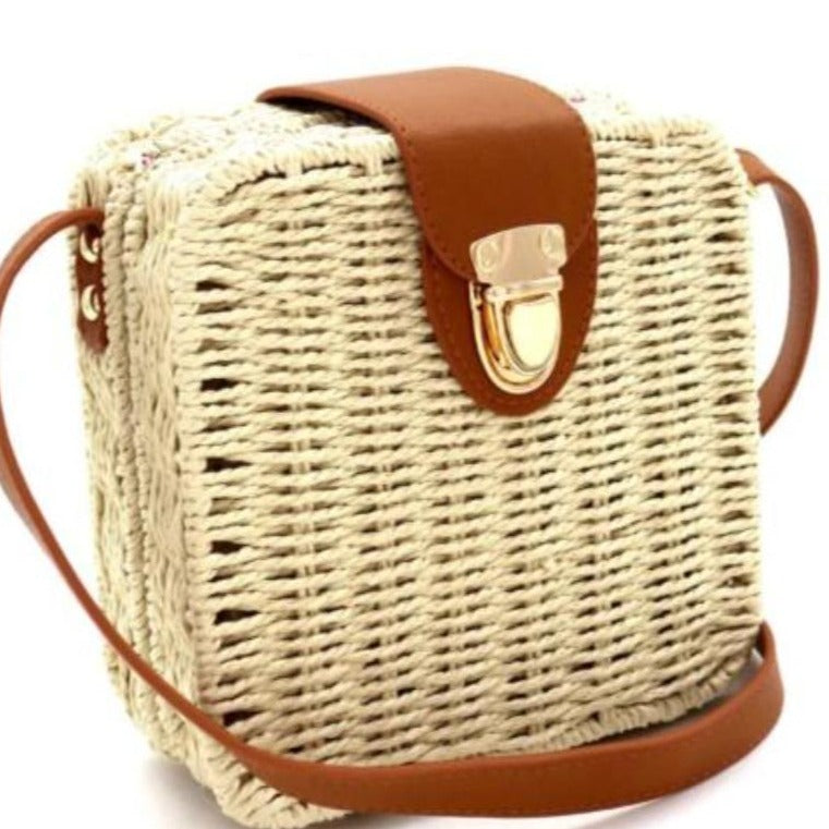 Rattan Crossbody Bag